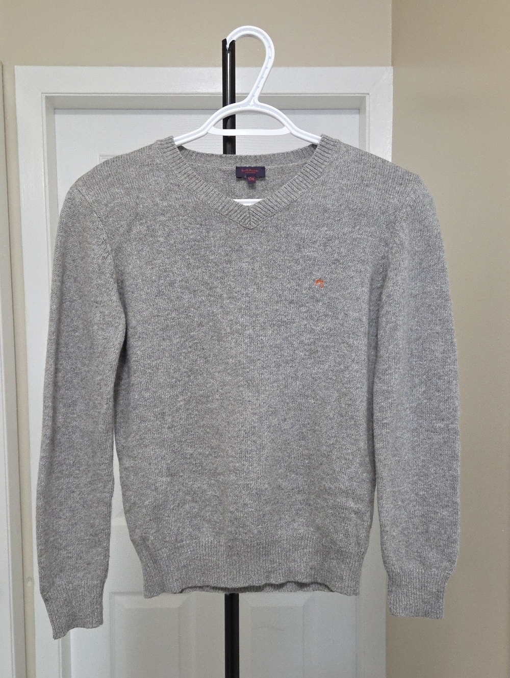 Paul Smith Light Gray V-Neck Wool Blend Sweater